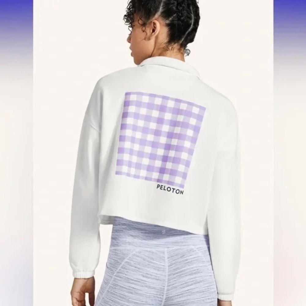 ❄️ Peloton | Polo Sweatshirt Pullover White Size Large